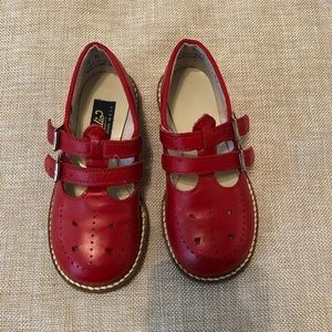 Amilio Red Leather Shoes Size 7